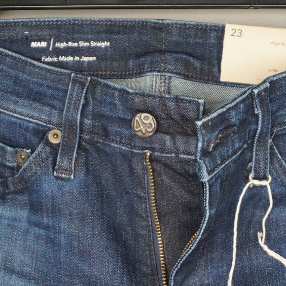 New AG Mari High Rise Stretch Slim Straight Leg Jeans in 8 Years Brooklyn sz 23 - Picture 15 of 16